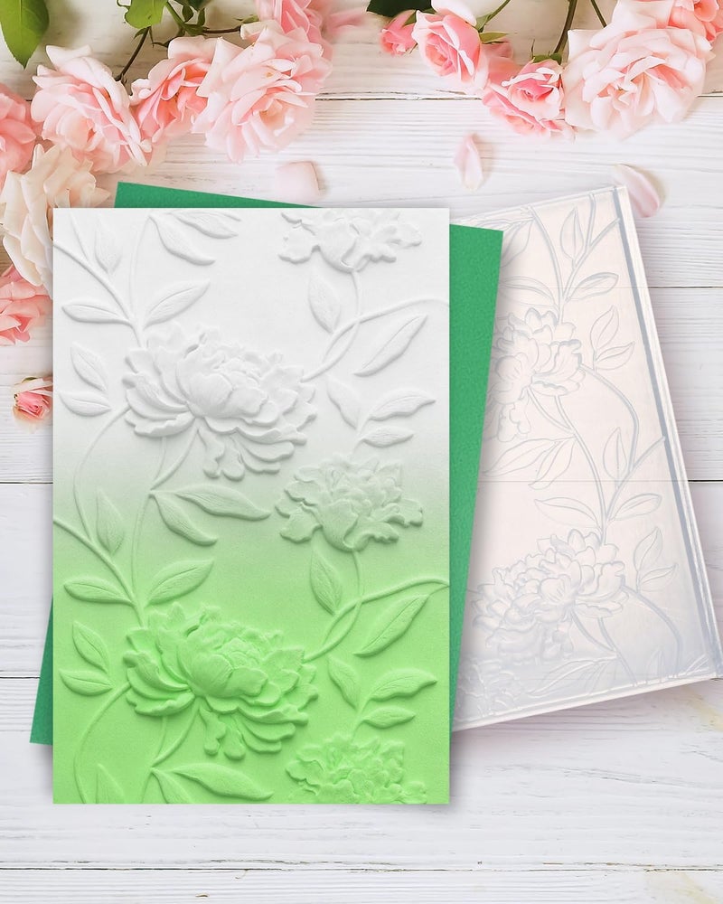 UCEC Embossing Folder for Card Making, 3D Textured Floral Plastic Embossing Folders for DIY Scrapbooking, Embossing Tool for Greeting Cards, Card Making Tools & Paper Crafts (Large Flower) - Image 5